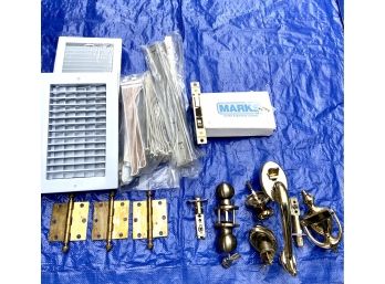 NEW HVAC Supply Vent Covers, BALDWIN Brass Door Hinges, Doorknob, Door Knocker, Lock Body & MORE! Item#157 GAR