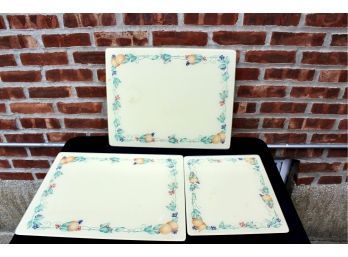 Vintage CORNING WARE Counter Saver Glass Cutting Boards - LOT OF 3 - RETRO!! Item#94 GAR