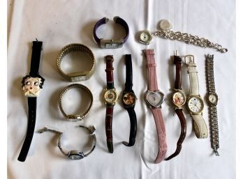 MIXED LOT OF WATCHES - Timex, Winnie The Pooh, Betty Boop, Seiko & MORE! Item#108 LVCL