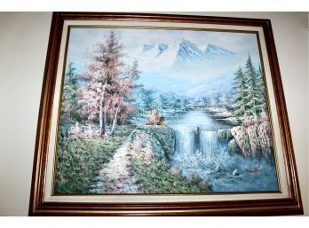 VINTAGE SIGNED HAMILTON FRAMED OIL PAINTING - RARE DETAIL! Item#80 LVRM