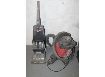 HOOVER Turbo Scrub Spinscrub 50 Carpet Cleaner & CRAFTSMAN Wet Dry Shop Vacuum - Lot Of 2! Item#58 BSMT