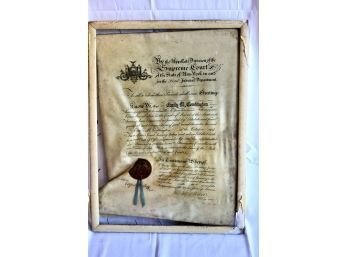 ANTIQUE 1912 Framed Woman's Law Degree Of Emily Coddington  - VERY UNIQUE FOR ITS TIME! Item#25 RM2