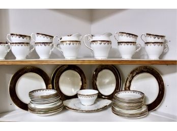 VINTAGE CROWNFORD BURSLEN & SALISBURY BONE CHINA MIXED LOT - Bowls, Saucers, Plates & MORE! Item#135 KITC