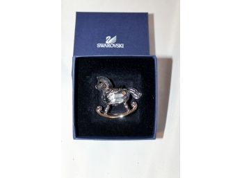 VINTAGE SWAROVSKI FIGURINE CRYSTAL MEMORIES - Rocking Horse Gold #199447- GOOD CONDITION!! Item#123 LVCL
