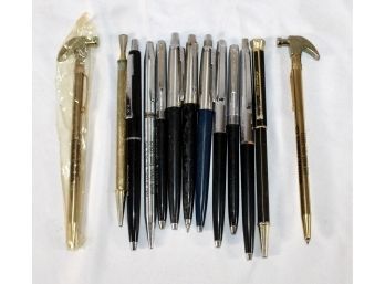VINTAGE PEN LOT - PARKERS- JOTTERS - ALLEN & HANBURYS - HAMMER PENS - ASSORTED NAMES!! Item#77 BOX