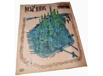 VINTAGE NY WORFM 98.7 POSTER - THE BIG TOWN SOUND - DAVE SCHILLER - J. MICHAELSON - 1967 - RARE!! Item#69 BSM