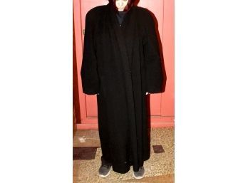 VINTAGE CAROL HORN COAT - BLACK - 100 WOOL - MADE IN USA - GREAT CONDITION!! Item#61 BSMT