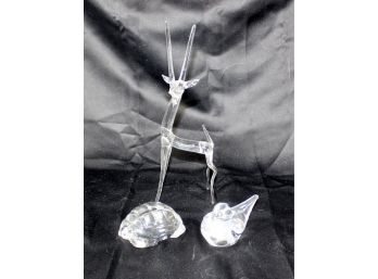 BACCARAT CRYSTAL TURTLE - DUCK (SIGNED) - GAZZELLE - LOT OF 3!! Item#140 LVRM