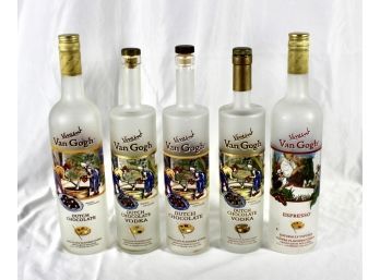 VINCENT VAN GOGH VODKA BOTTLES - LOT OF 5!! Item#93 LVRM