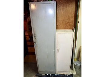 VINTAGE INDUSTRIAL STYLE CABINETS - LOT OF 2!! Item#45 BSMT