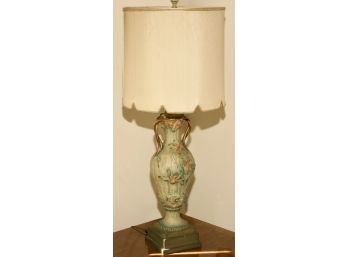 ROSEVILLE ANTIQUE ART POTTERY PORCELAIN FACTORY TABLE LAMP - DOUBLE HANDLED - WORKS - RARE!! Item#28 BSMT