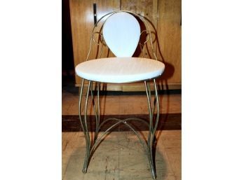 MID CENTURY MODERN PEARL WICK VANITY CHAIR - WHITE -  SO CHIC!! Item#40 BSMT
