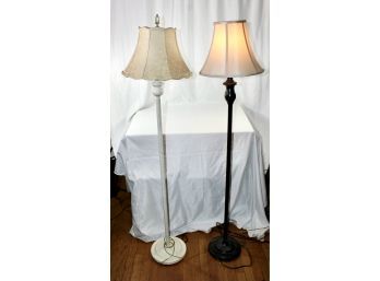 WOOD FLOOR LAMPS - LOT OF 2!! Item#97 LVRM