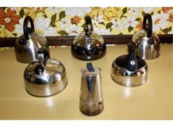 MIXED TEA KETTLES LOT - REVERE - COPCO - IKEA - ESPRESSO & MORE!! Item#132 KITC