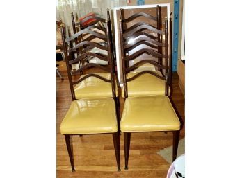 VINTAGE METAL DINING CHAIRS - PECO RAPIDS FURNITURE CORP - SUBURBAN DINETTE INC - LOT OF 4!! Item#100 LVRM