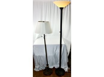 METAL FLOOR LAMPS - LOT OF 2!! Item#98 LVRM