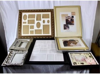MIXED PHOTO FRAMES - LOT OF 13 - ASSORTED COLORS AND MATERIALS!! Item#19 LVRM