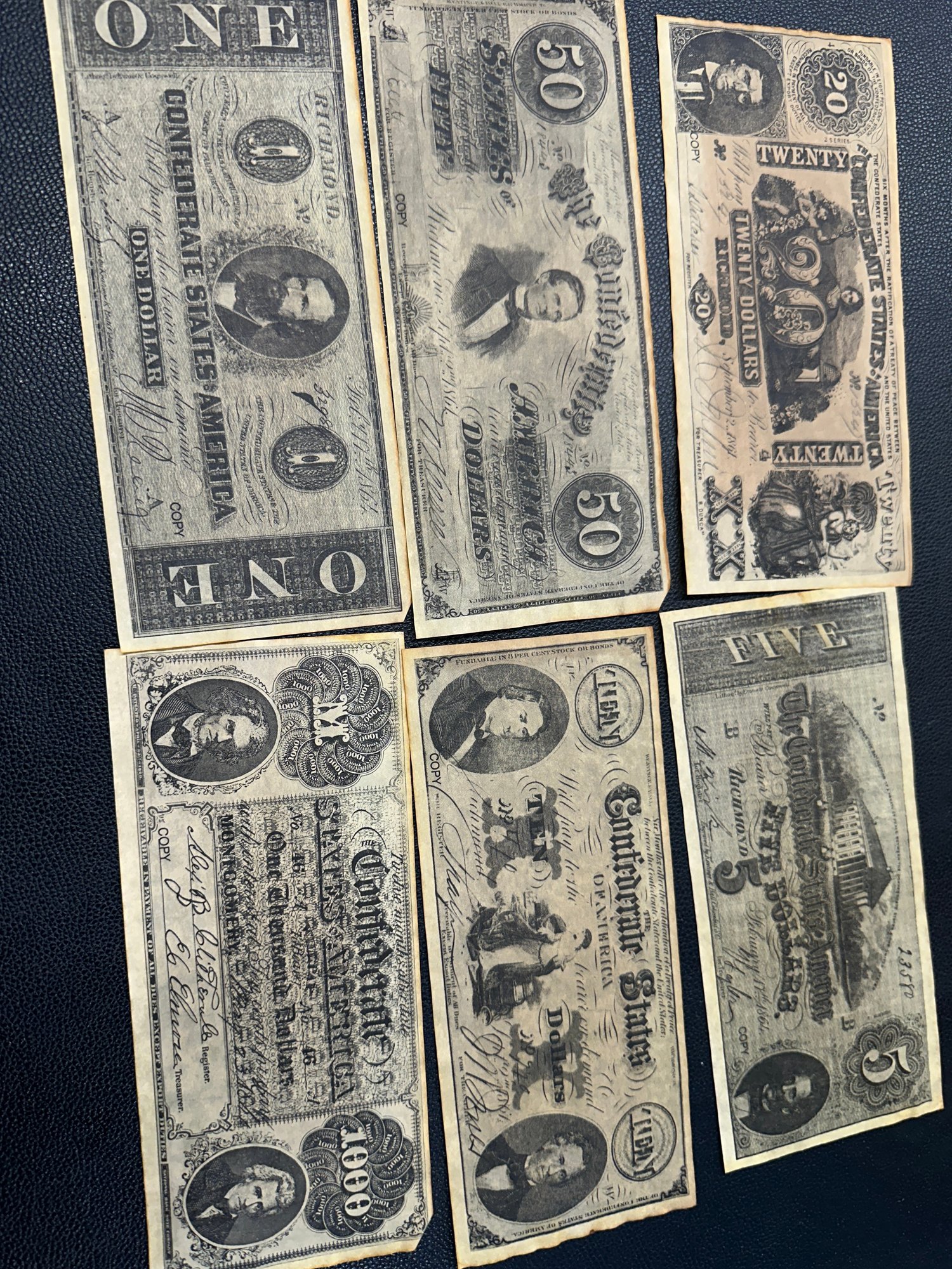 Historical Documents Confederate Currency Set #8295 | Auctionninja.com