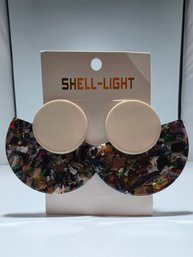 Geometric Resin Design Earrings