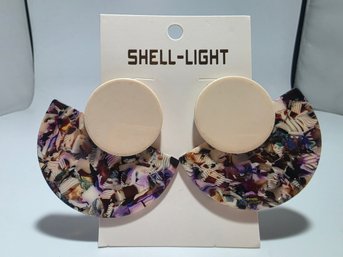 Geometric Resin Design Earrings