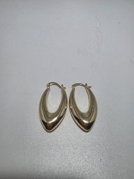 Gold Tone Hoop Bubble Earrings