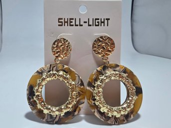 Tortoiseshell Hoop Earrings
