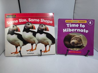 Same Size, Same Shape By April Barth & Time To Hibernate Kid's Book Set