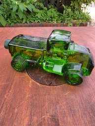 Vintage Avon Big Mack 'Windjammer' After Shave Green Glass Truck Decanter