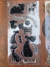 Three Sheets Of Clear Silicone Or Acrylic Craft Stickers