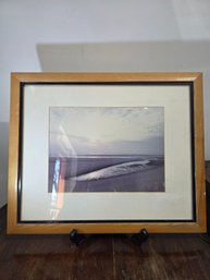 A Framed Coastal Landscape Photograph
