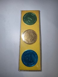 Set Of Three Commemorative Festival Token Coins