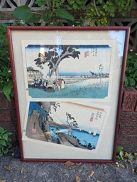 Two Famous Japanese Ukiyo-e Woodblock Prints By Utagawa Hiroshige