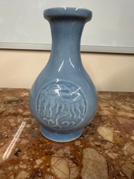 Chinese Qing Dynasty Blue Vase