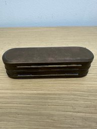 Early 18th Century Antique Copper Dutch Table Tobacco Box - Unique Hand Engraved