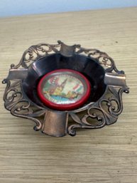 Vintage Bahamas Roulette Wheel Copper Ashtray Works