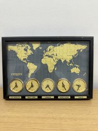 Citizen World Time Clock With 5 Q