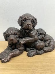A Large Genesis Style Puppy Sculpture, Very Heavy