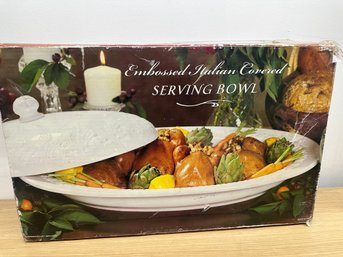 CWC Embossed Italian Covered Serving Bowl (new)