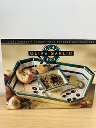 2 Pcs Laay Art Glive Garlic Plates (new)