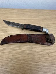 Official Boy Scout Knife W/ Leather Sheath