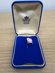 Aynsley Vintage Fine Bone China Yellow Rose Brooch Pin
