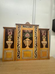 Vintage Wooden Hand Painted Art