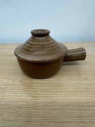 Japanese Style Rice Pot Brown Stoneware Steamer