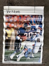 Vintage 1986 Sports Illustrated Poster Of New York Giants Running Back Joe Morris