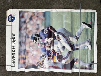 Vintage 1980s Marketcom NFL Mini-poster Featuring New York Giants Quarterback Phil Simms