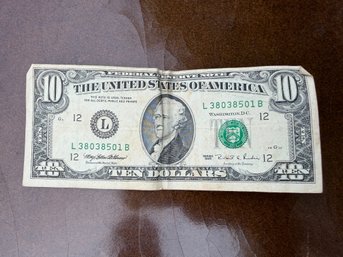 Series 1995 $10 Federal Reserve Note