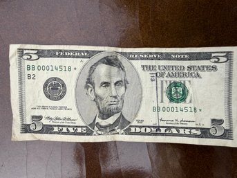 RARE Circulated 1999 Series $5 Federal Reserve Star Note