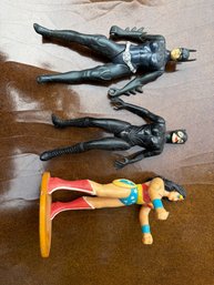 Three Vintage DC Comics Action Figures