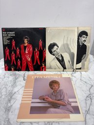 Vintage Vinyl Records By Rod Stewart, Hall & Oates, & Reba McEntire
