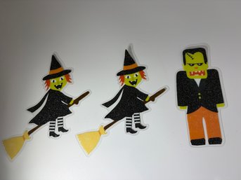 Witches And Frankenstein Glitter Cutouts